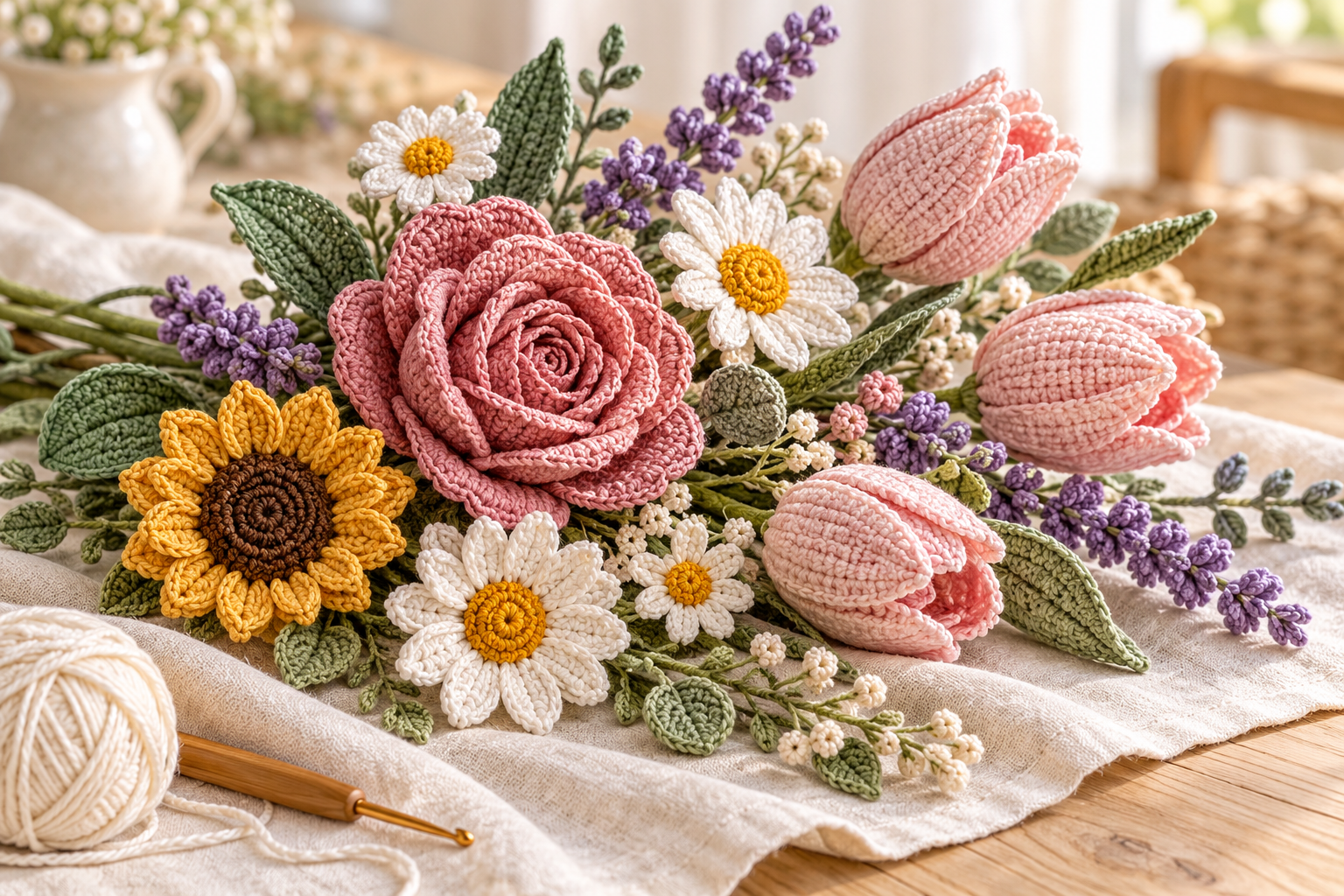 Blumen häkeln
